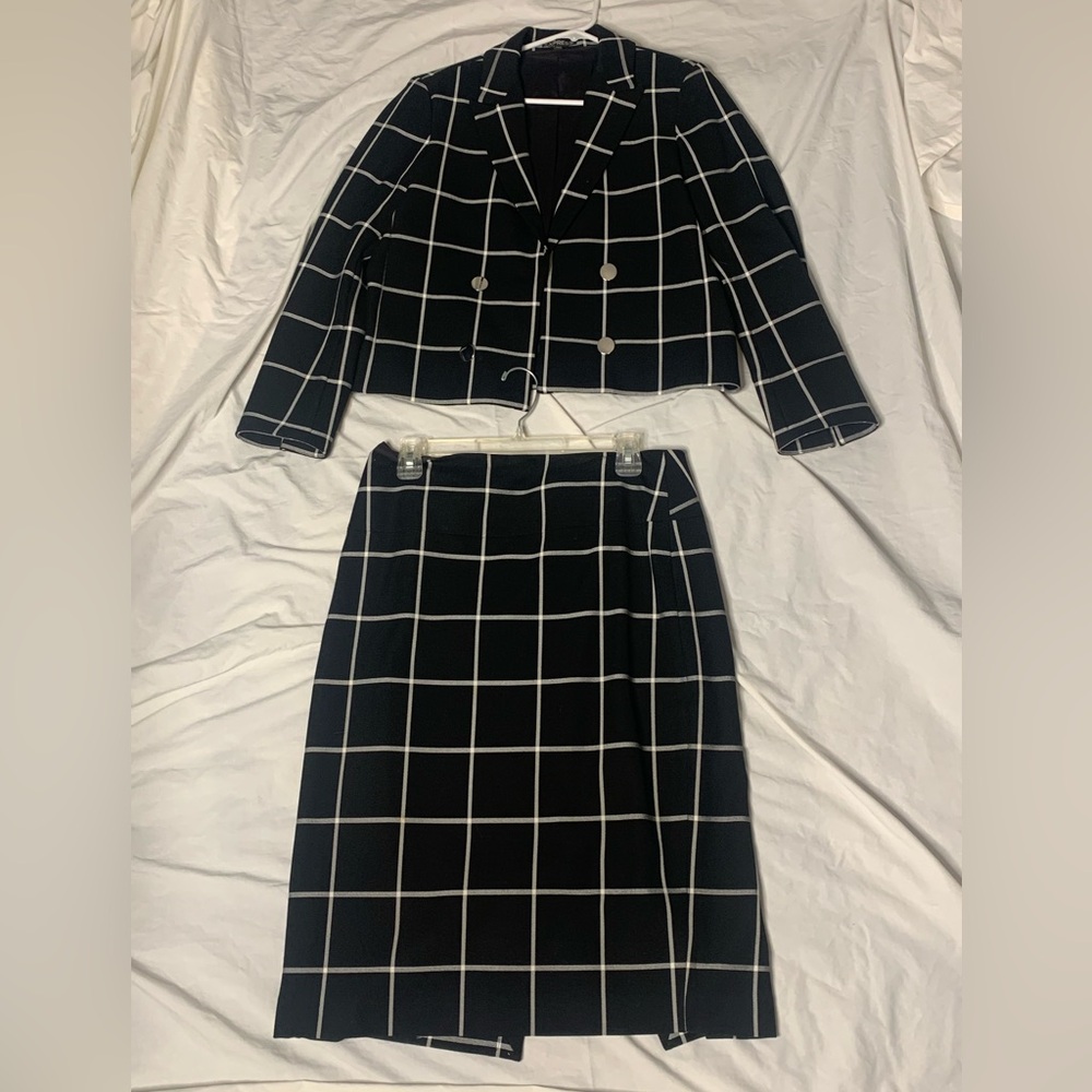 Black and white suit set from express